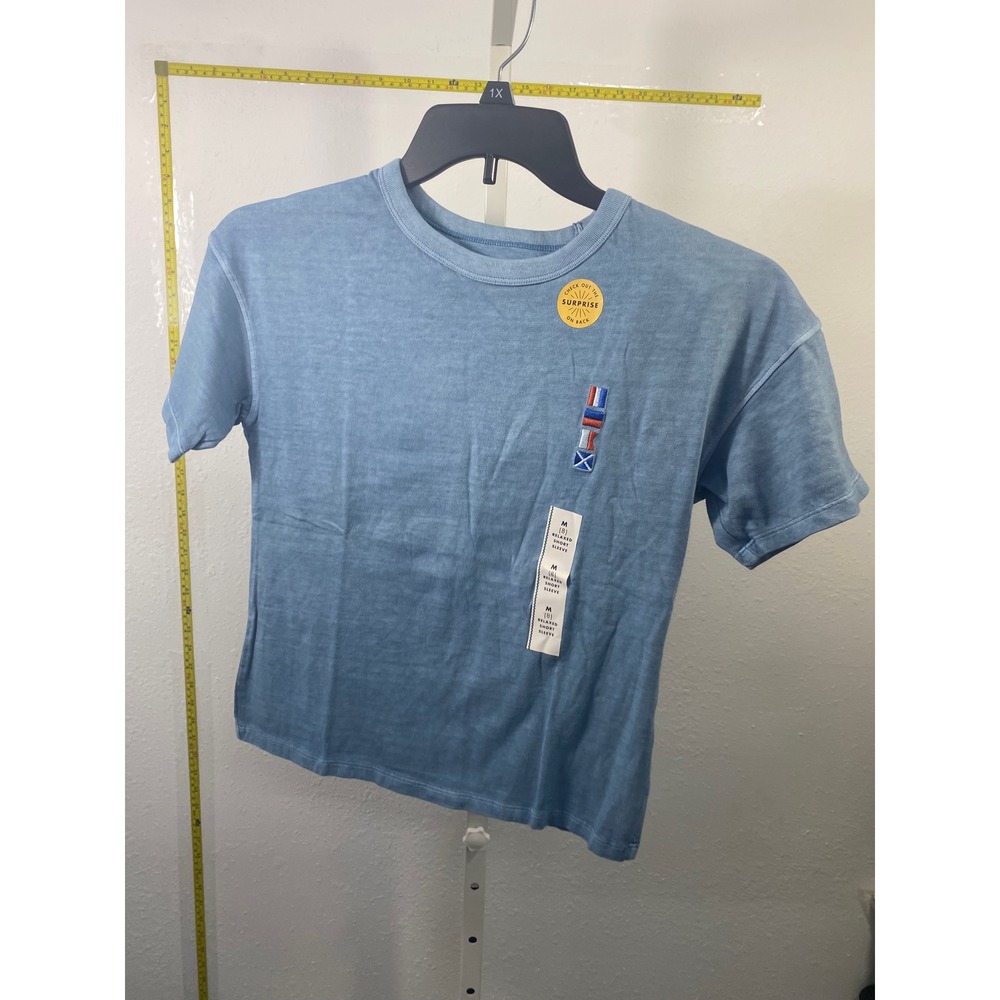 Cat & Jack Boys Blue Smooth Sailing Graphic T-Shirt Nautical Flags Size M 8 NWT